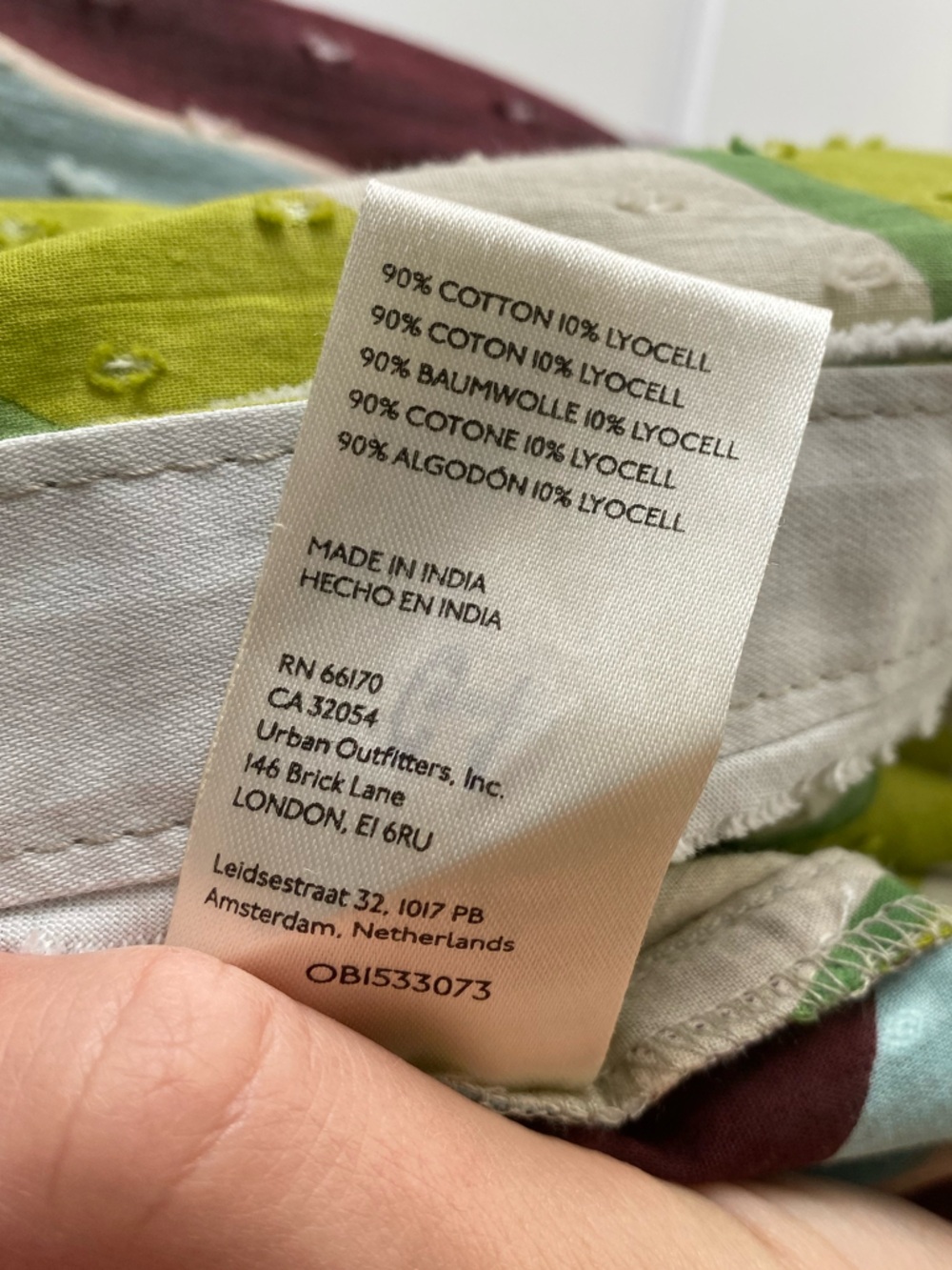 We The Free Multicolor Wavy Stripe Button-Up - Teal, Green, Brown, Textured Dots - Picture 7 of 7